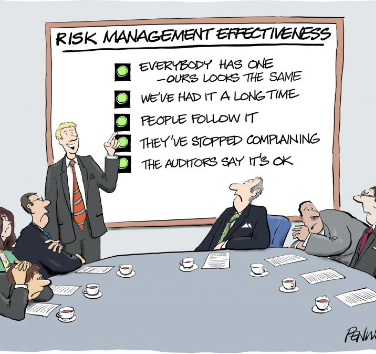 Cartoon illustration from The Effective Board: Effective Risk Management
