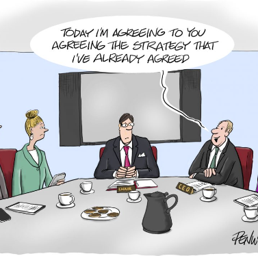 Cartoon illustration from The Effective Board: The Strategic Board